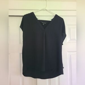 Banana Republic Black Vneck Blouse Sz M